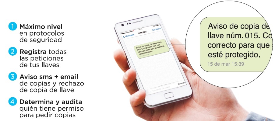 Control de llave de seguridad mediante smartphone