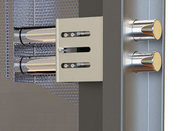 bulones en puertas de seguridad